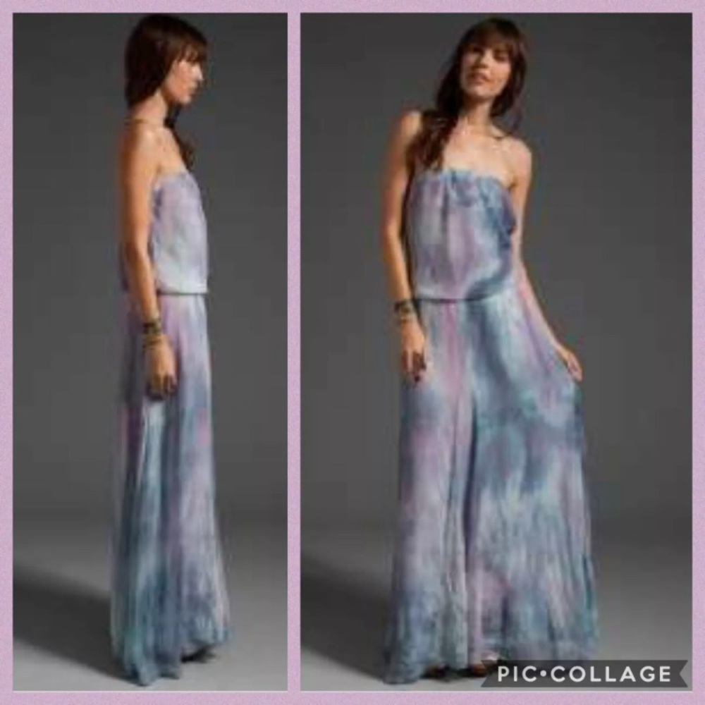 Gypsy 05 silk strapless tune maxi dress size xs